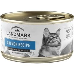 American Journey Landmark Salmon Recipe In Broth Grain-Free Canned Cat Food, 3-oz, Case Of 12