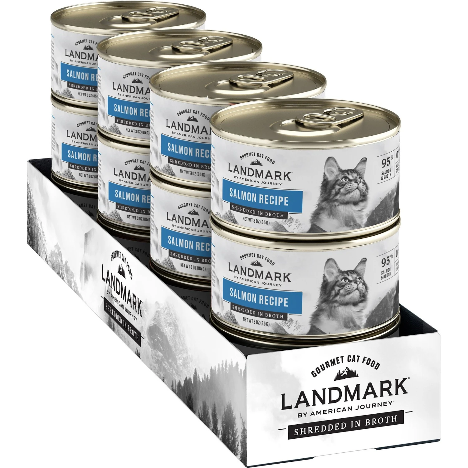 American Journey Landmark Salmon Recipe In Broth Grain-Free Canned Cat Food, 3-oz, Case Of 12 9 American Journey Landmark Salmon Recipe In Broth Grain-Free Canned Cat Food, 3-oz, Case Of 12 - Image 9