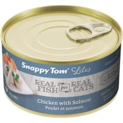 Snappy Tom Lites Chicken With Salmon Canned Cat Food, 3-oz Can, Case Of 24