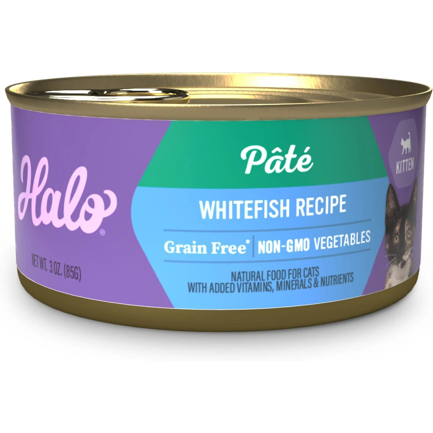 Halo Whitefish Recipe With Real Whole Whitefish Pate Grain-Free Wet Kitten Food 1 Halo Whitefish Recipe With Real Whole Whitefish Pate Grain-Free Wet Kitten Food