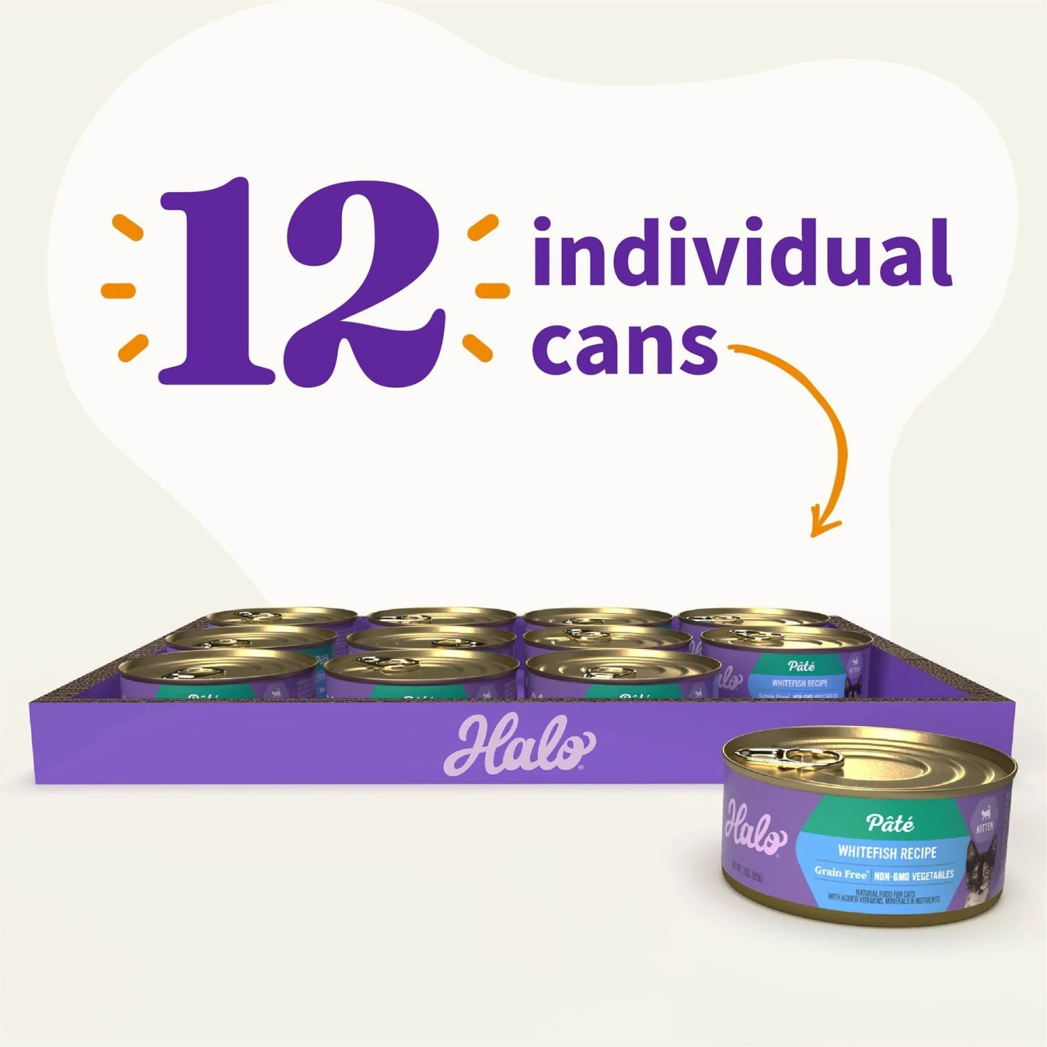 Halo Whitefish Recipe With Real Whole Whitefish Pate Grain-Free Wet Kitten Food 3 Halo Whitefish Recipe With Real Whole Whitefish Pate Grain-Free Wet Kitten Food - Image 3