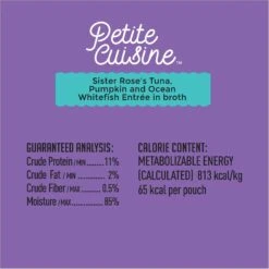 Petite Cuisine Sister Rose's Tuna, Pumpkin & Ocean Whitefish Entrée In Broth Grain-Free Wet Cat Food, 2.8-oz Can, Case Of 24 14 Petite Cuisine Sister Rose's Tuna, Pumpkin & Ocean Whitefish Entrée In Broth Grain-Free Wet Cat Food, 2.8-oz Can, Case Of 24 -Wellness Sales 200544 PT6. AC SS1800 V1571282079