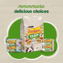 Friskies Farm Favorites Chicken & Carrots & Salmon & Spinach Pate Wet Cat Food Variety Pack, 5.5-oz Can, Case Of 24 -Wellness Sales 214337 PT4. AC SS1800 V1700160505