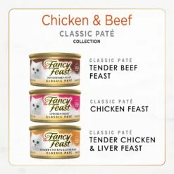Fancy Feast Classic Collection Chicken & Beef Pate Variety Pack Canned Cat Food, 3-oz Can, Case Of 24 -Wellness Sales 215047 PT2. AC SS1800 V1690404802