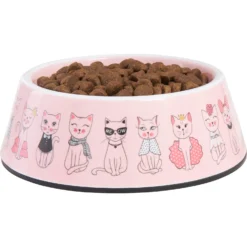 Frisco Pink Cute Cats Melamine Bowl -Wellness Sales 216043 PT2. AC SS1800 V1591020680