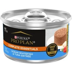 Purina Pro Plan Ocean Whitefish & Tuna Classic Entree Grain-Free Canned Cat Food, 3-oz Can, Case Of 24