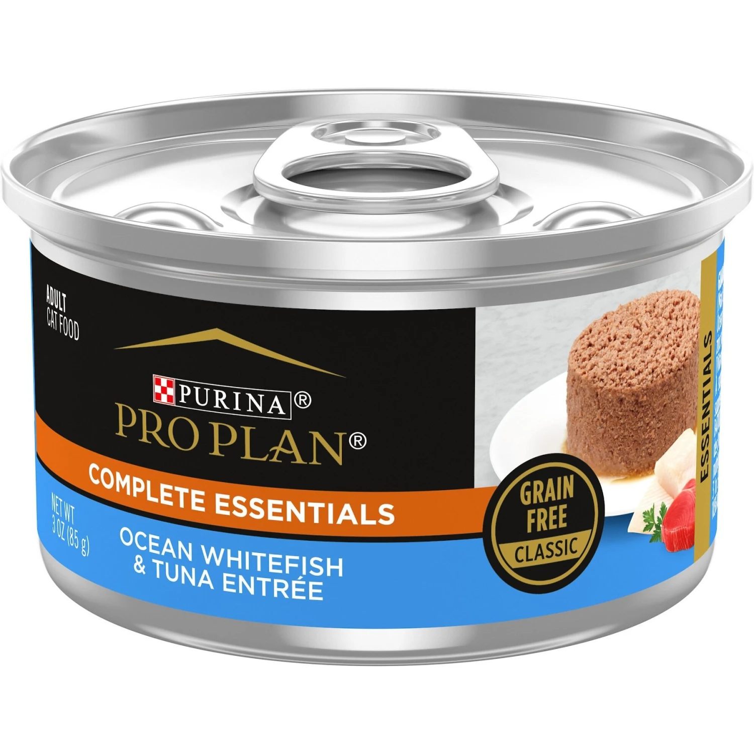 Purina Pro Plan Ocean Whitefish & Tuna Classic Entree Grain-Free Canned Cat Food, 3-oz Can, Case Of 24 1 Purina Pro Plan Ocean Whitefish & Tuna Classic Entree Grain-Free Canned Cat Food, 3-oz Can, Case Of 24