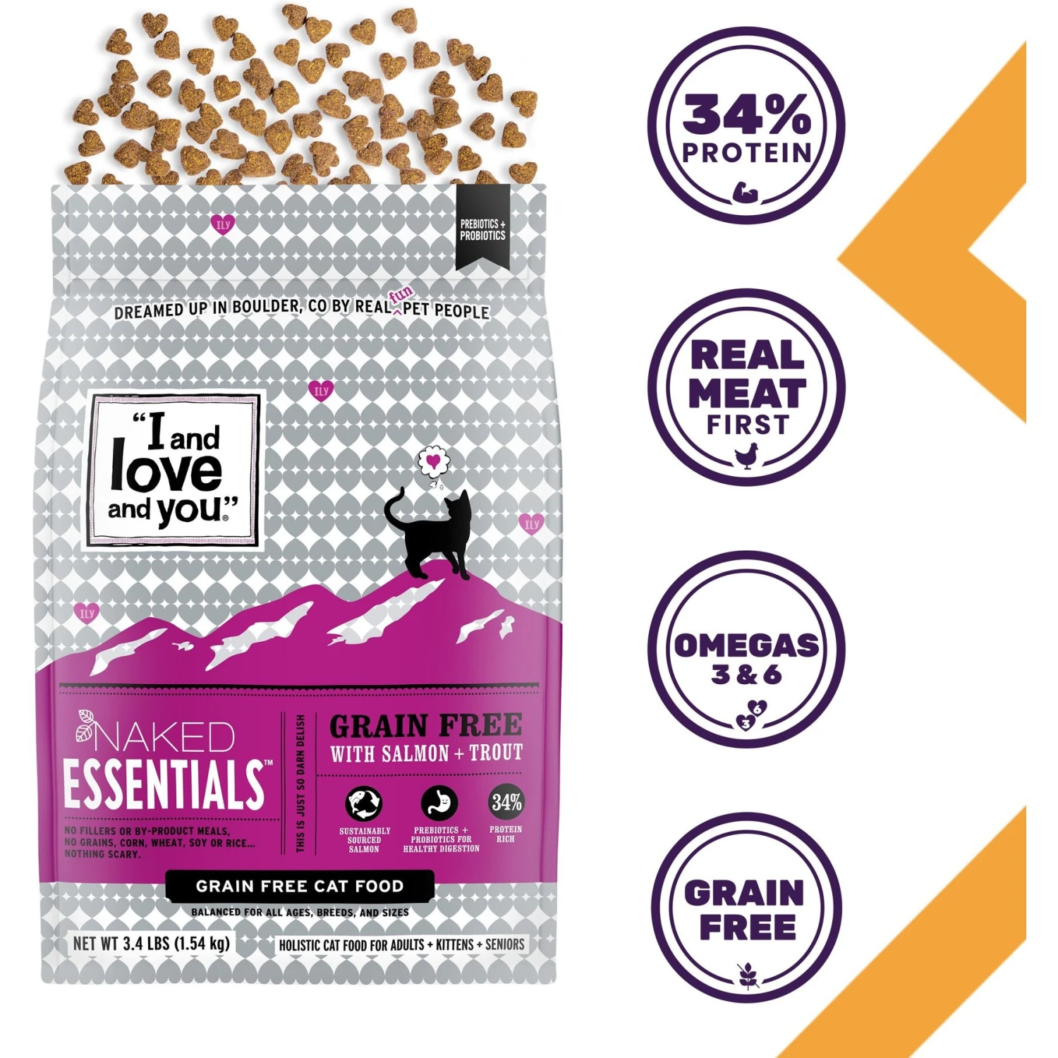 I And Love And You Naked Essentials Salmon & Trout Recipe Grain-Free Dry Cat Food 2 I And Love And You Naked Essentials Salmon & Trout Recipe Grain-Free Dry Cat Food - Image 2