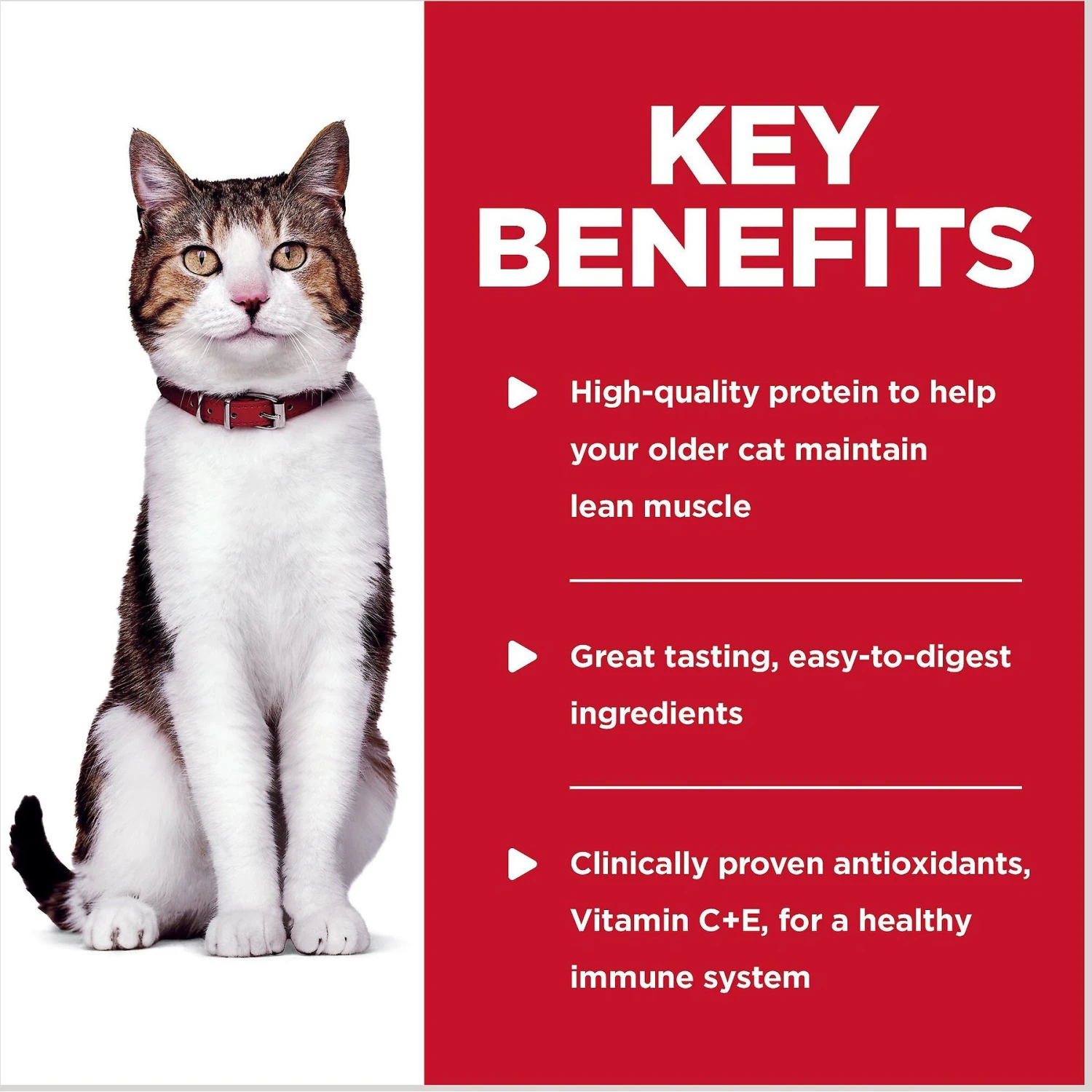 Hill's Science Diet Adult 7+ Tender Chicken Recipe Cat Food, 2.8-oz Pouch, Case Of 24 5 Hill's Science Diet Adult 7+ Tender Chicken Recipe Cat Food, 2.8-oz Pouch, Case Of 24 - Image 5