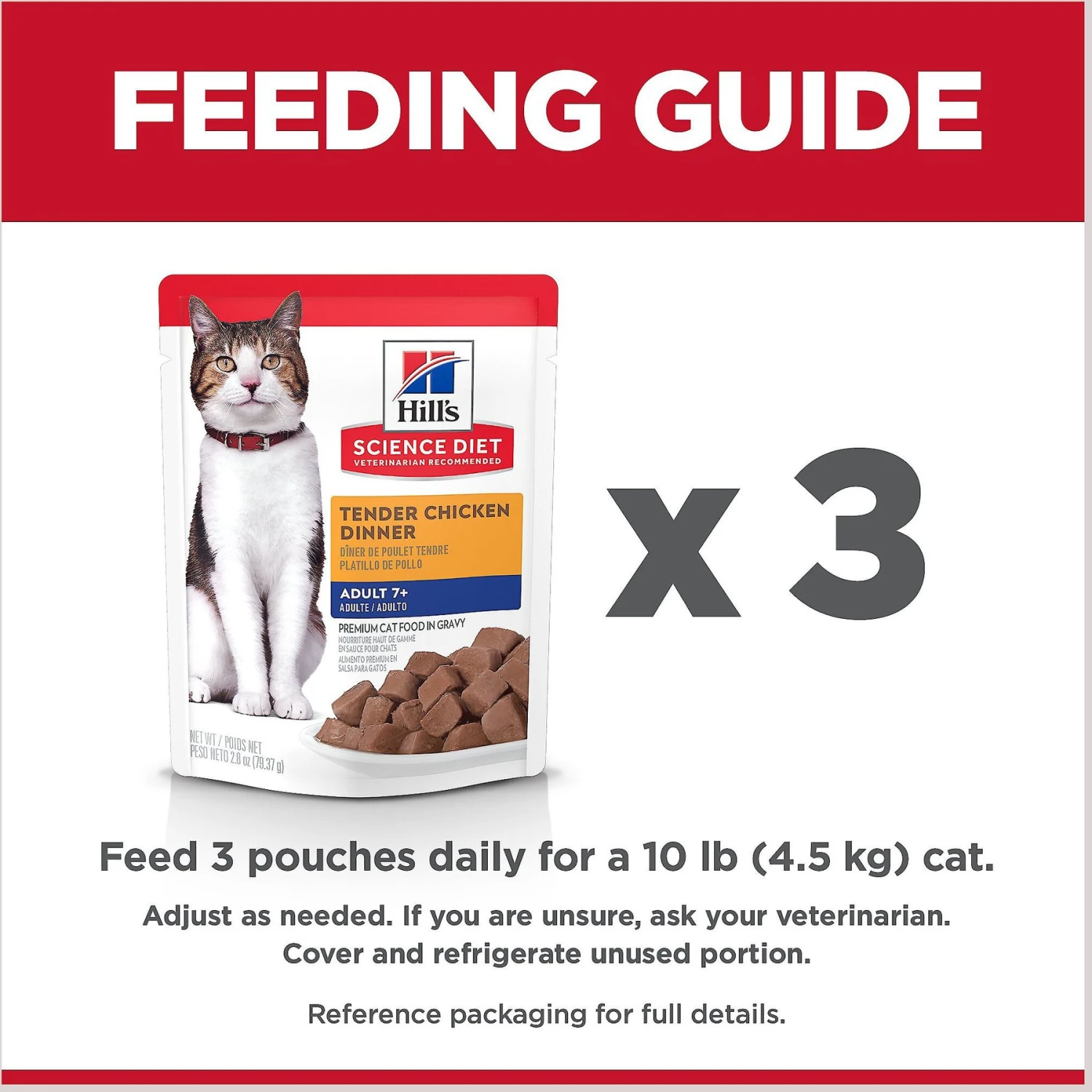 Hill's Science Diet Adult 7+ Tender Chicken Recipe Cat Food, 2.8-oz Pouch, Case Of 24 8 Hill's Science Diet Adult 7+ Tender Chicken Recipe Cat Food, 2.8-oz Pouch, Case Of 24 - Image 8