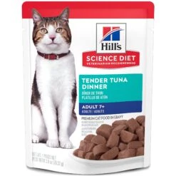 Hill's Science Diet Adult 7+ Tender Tuna Recipe Cat Food, 2.8-oz Pouch, Case Of 24