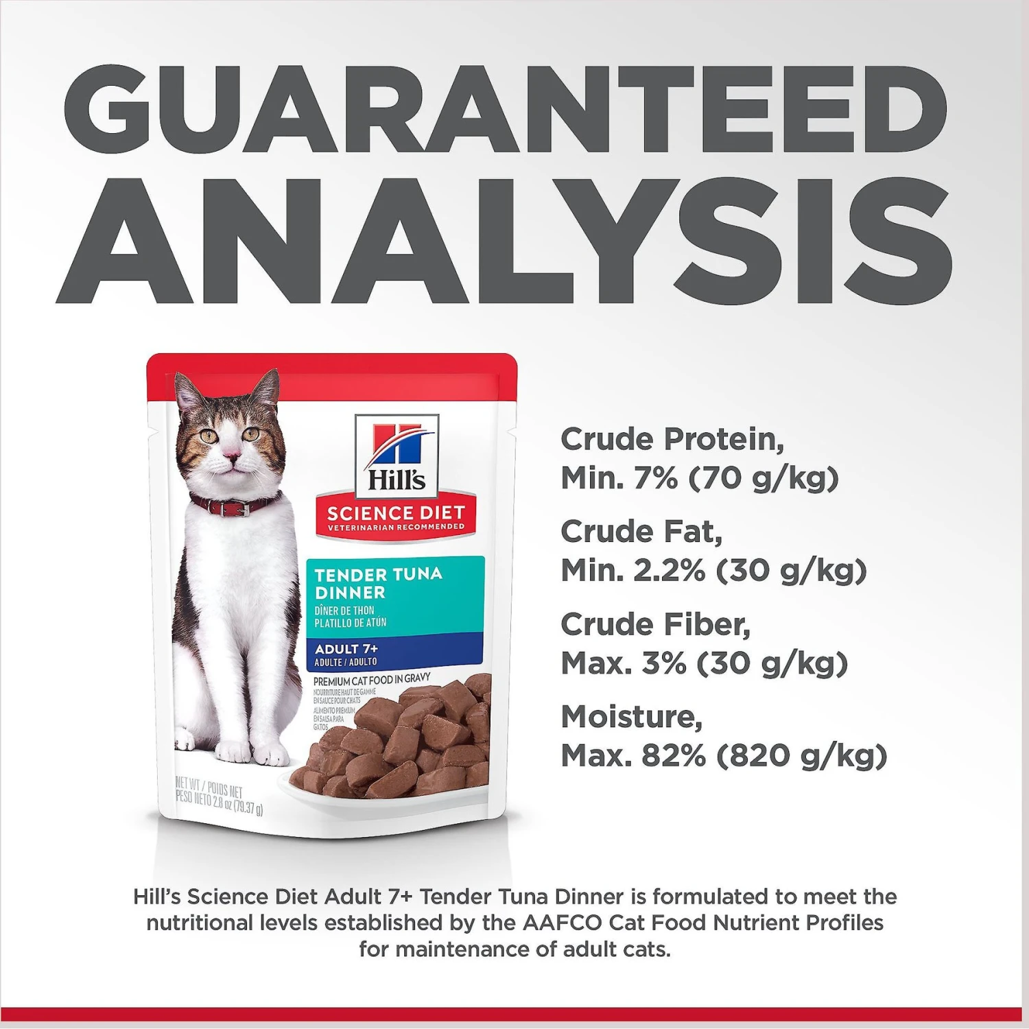 Hill's Science Diet Adult 7+ Tender Tuna Recipe Cat Food, 2.8-oz Pouch, Case Of 24 7 Hill's Science Diet Adult 7+ Tender Tuna Recipe Cat Food, 2.8-oz Pouch, Case Of 24 - Image 7