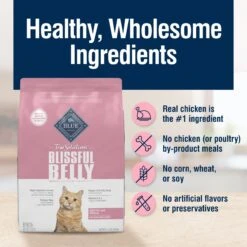 Blue Buffalo True Solutions Blissful Belly Digestive Care Formula Dry Cat Food -Wellness Sales 218292 PT5. AC SS1800 V1696451637