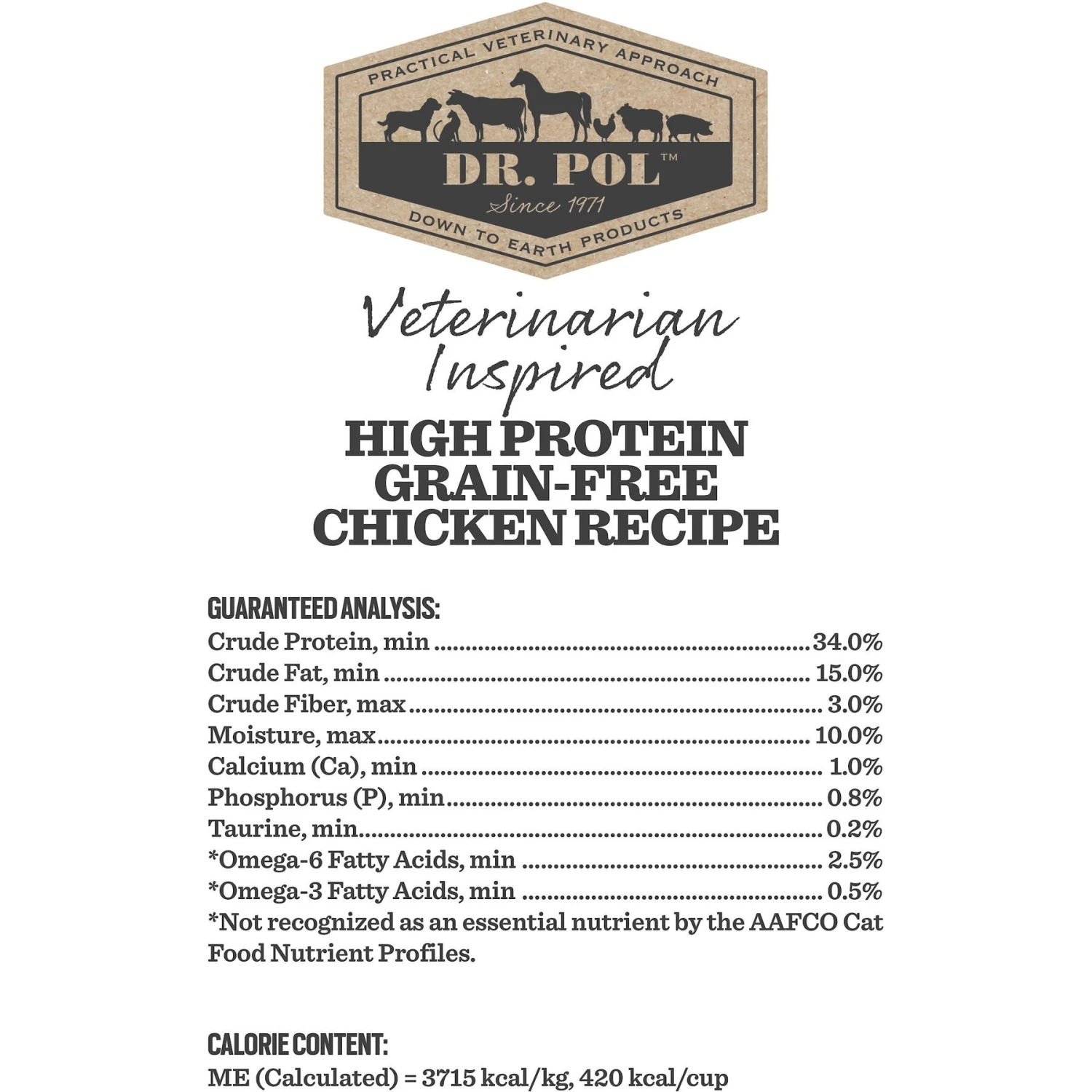 Dr. Pol High Protein Limited Ingredient Chicken Recipe Cat & Kitten Food 5 Dr. Pol High Protein Limited Ingredient Chicken Recipe Cat & Kitten Food - Image 5