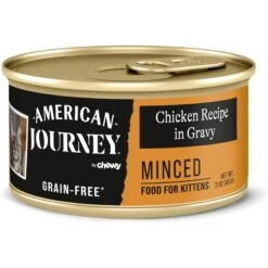 American Journey Kitten Minced Chicken Recipe in Gravy Grain-Free Canned Cat Food, 3-oz, Case Of 24