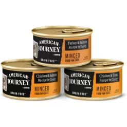 American Journey Duck Recipe Grain-Free Dry Cat Food & American Journey Minced Poultry & Seafood In Gravy Variety Pack Grain-Free Canned Cat Food -Wellness Sales 253015 PT5. AC SS1800 V1694612974