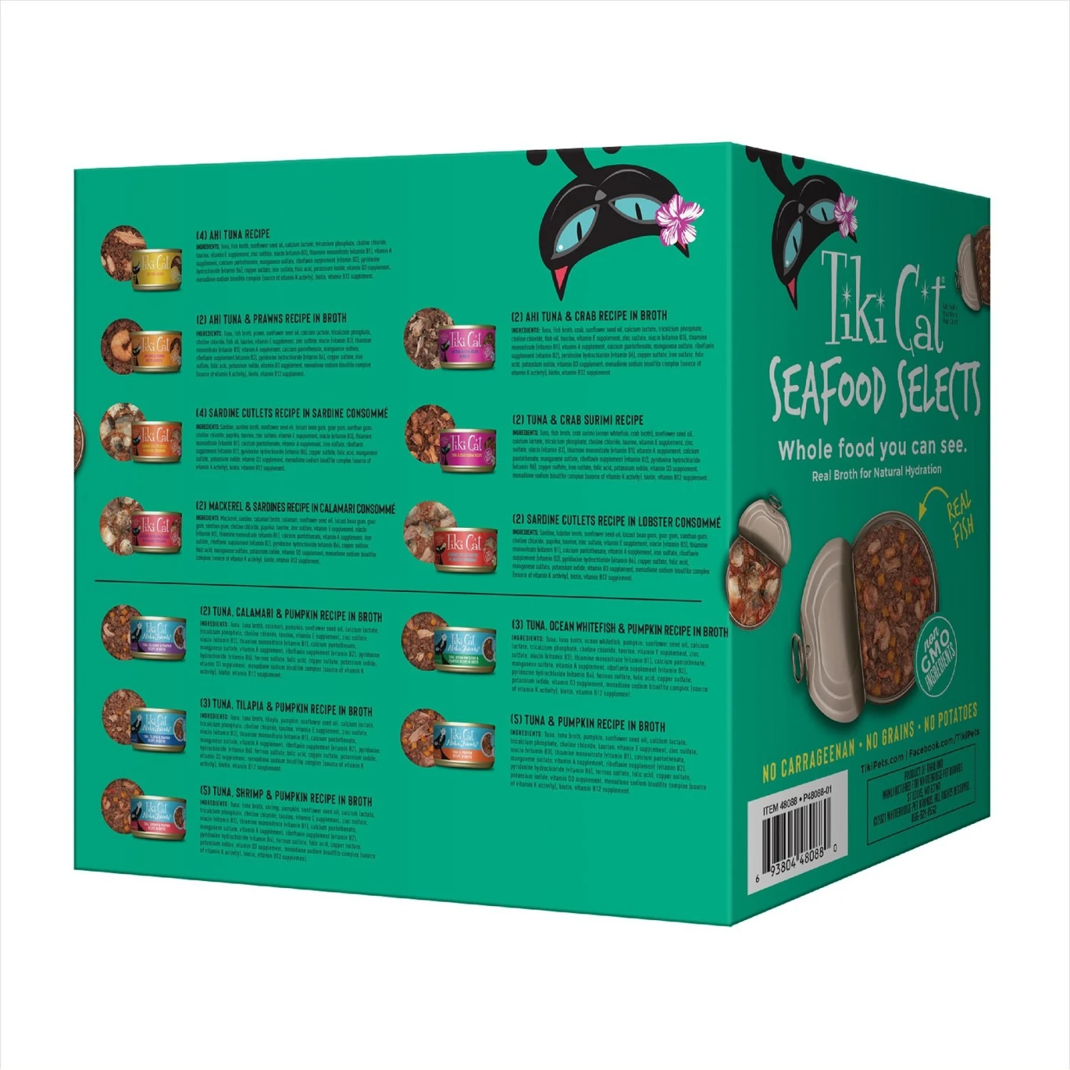 Tiki Cat Seafood Selects Variety Pack Grain-Free Wet Cat Food, 2.8-oz, Case Of 36 2 Tiki Cat Seafood Selects Variety Pack Grain-Free Wet Cat Food, 2.8-oz, Case Of 36 - Image 2
