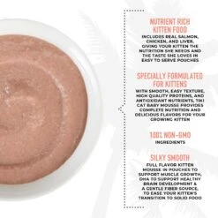 Tiki Cat Luau Velvet Mousse Salmon & Chicken In Broth Wet Kitten Food, 2.4-oz, Case Of 12 -Wellness Sales 259096 PT4. AC SS1800 V1700598806