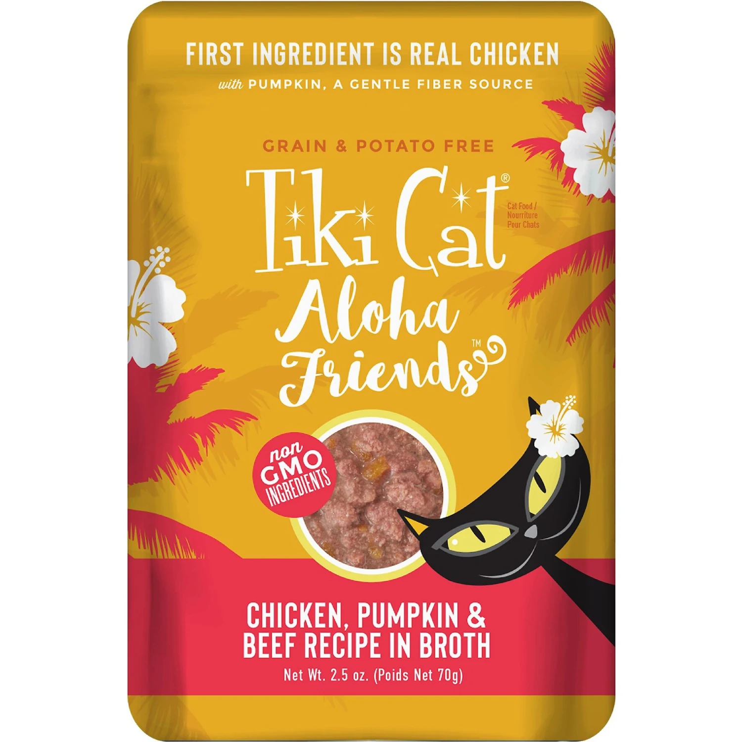Tiki Cat Aloha Friends Chicken, Pumpkin & Beef Recipe In Broth Grain-Free Wet Cat Food 1 Tiki Cat Aloha Friends Chicken, Pumpkin & Beef Recipe In Broth Grain-Free Wet Cat Food