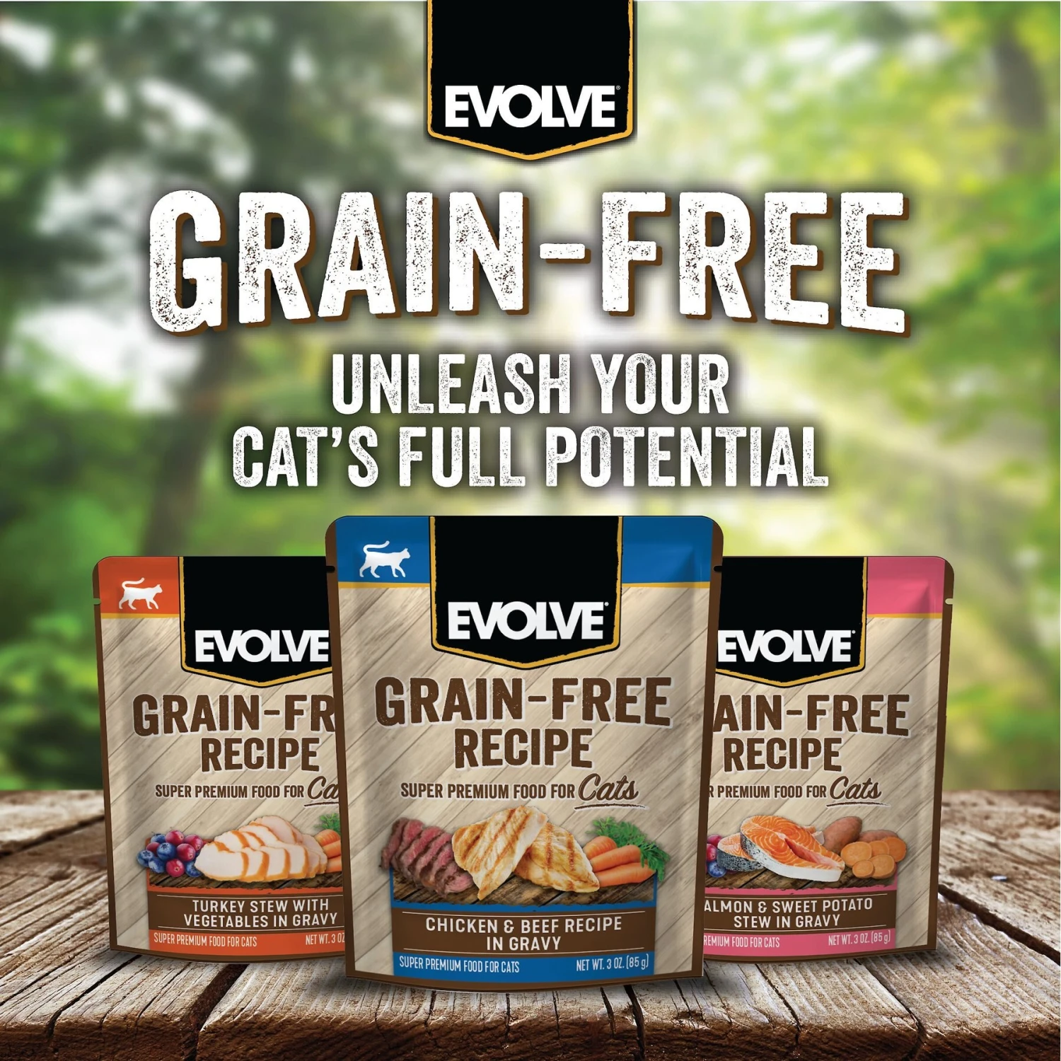 Evolve Chicken & Beef Recipe In Gravy Grain-Free Wet Pouch Cat Food, 3-oz Pouch, Case Of 24 9 Evolve Chicken & Beef Recipe In Gravy Grain-Free Wet Pouch Cat Food, 3-oz Pouch, Case Of 24 - Image 9