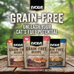 Evolve Salmon & Sweet Potato Stew In Gravy Grain-Free Wet Pouch Cat Food, 3-oz Pouch, Case Of 24 15 Evolve Salmon & Sweet Potato Stew In Gravy Grain-Free Wet Pouch Cat Food, 3-oz Pouch, Case Of 24 -Wellness Sales 262860 PT8. AC SS1800 V1606867927