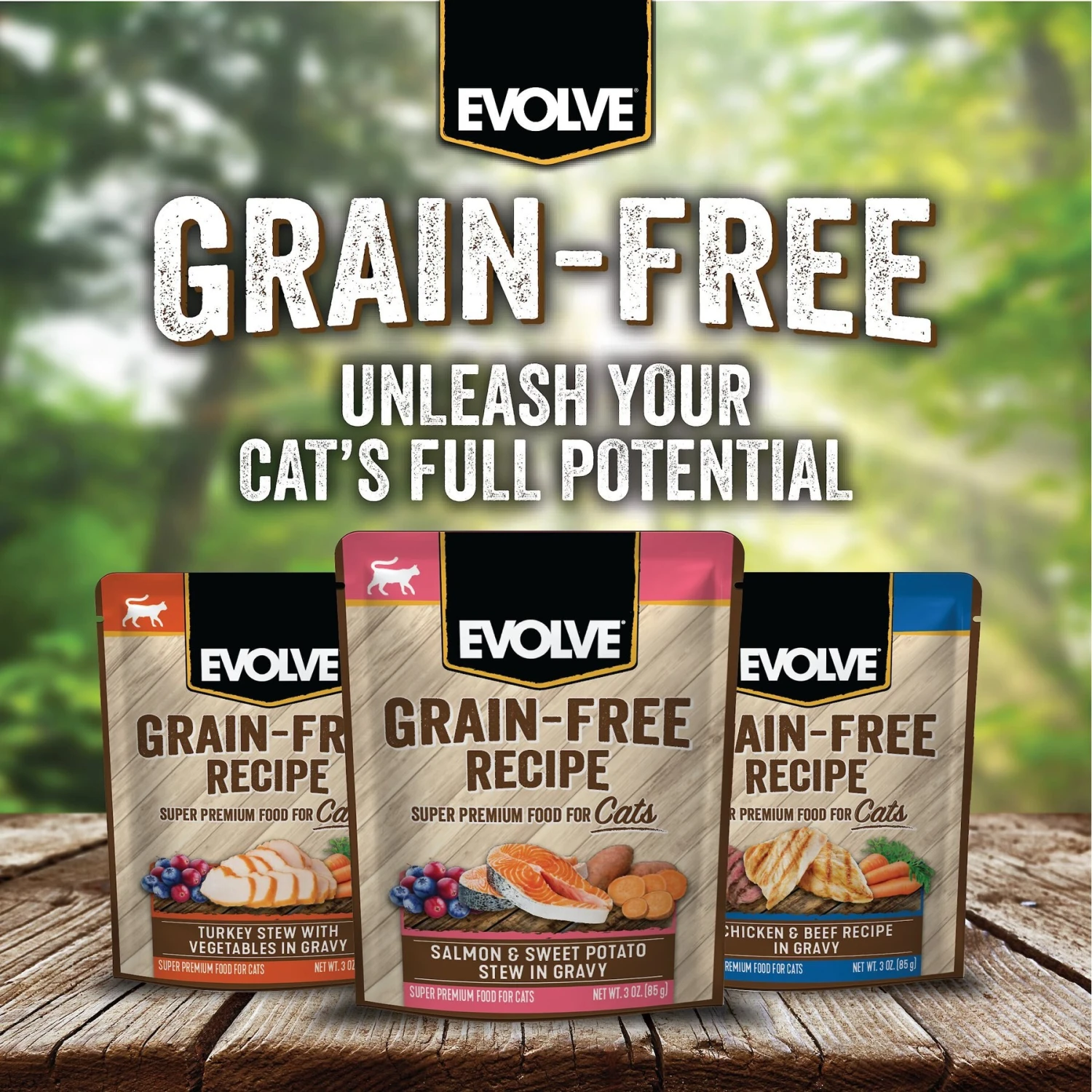 Evolve Salmon & Sweet Potato Stew In Gravy Grain-Free Wet Pouch Cat Food, 3-oz Pouch, Case Of 24 8 Evolve Salmon & Sweet Potato Stew In Gravy Grain-Free Wet Pouch Cat Food, 3-oz Pouch, Case Of 24 - Image 8