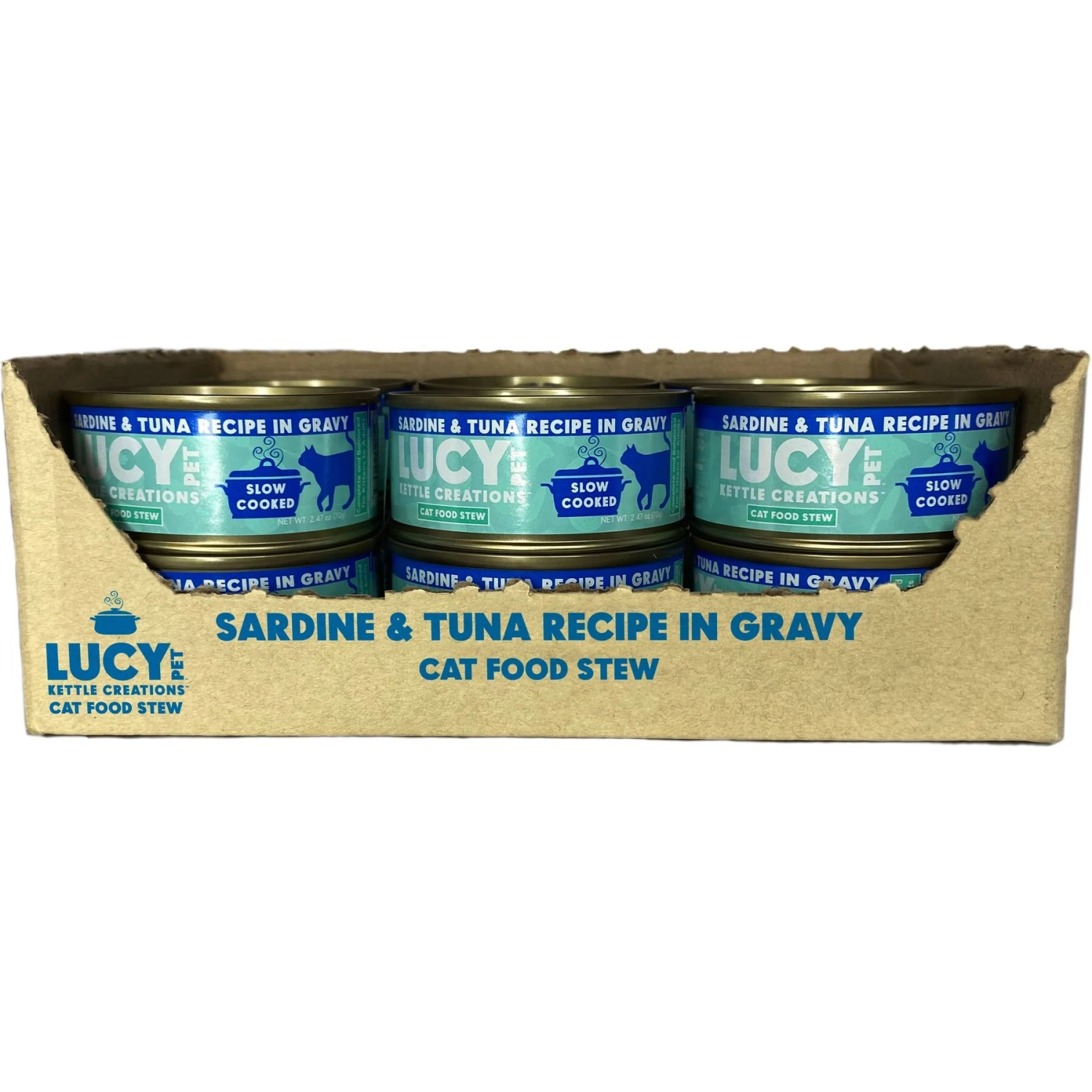 Lucy Pet Products Kettle Creations Sardine & Tuna Recipe In Gravy Wet Cat Food, 2.47-oz Can, Case Of 12 2 Lucy Pet Products Kettle Creations Sardine & Tuna Recipe In Gravy Wet Cat Food, 2.47-oz Can, Case Of 12 - Image 2