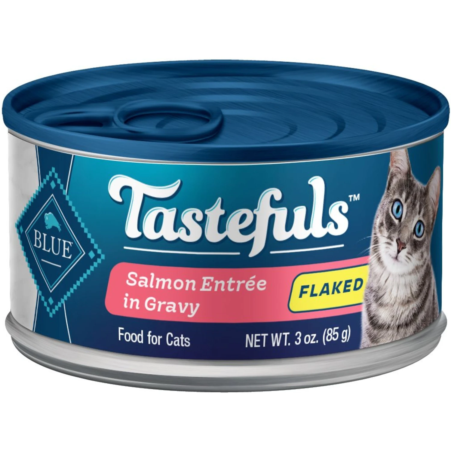Blue Buffalo Tastefuls Salmon Entrée In Gravy Flaked Wet Cat Food, 3-oz Can, Case Of 24 1 Blue Buffalo Tastefuls Salmon Entrée In Gravy Flaked Wet Cat Food, 3-oz Can, Case Of 24