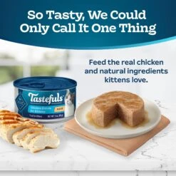 Blue Buffalo Tastefuls Chicken Entrée Kitten Pate Wet Cat Food, 3-oz Can, Case Of 24 -Wellness Sales 264533 PT2. AC SS1800 V1630735298