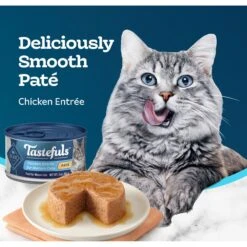 Blue Buffalo Tastefuls Chicken Entrée Mature Cats Pate Wet Cat Food, 3-oz Can, Case Of 24 -Wellness Sales 264535 PT3. AC SS1800 V1630732636
