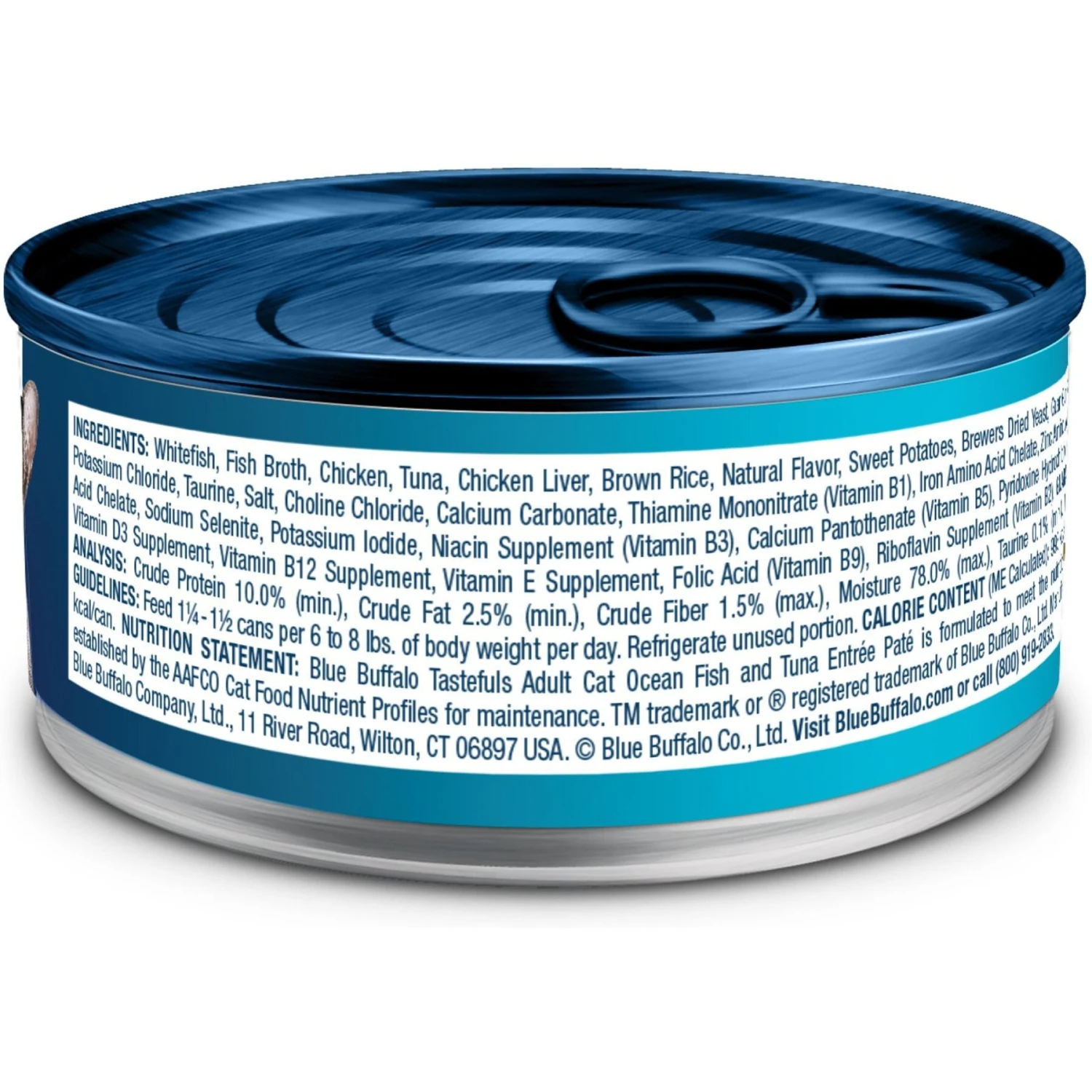 Blue Buffalo Tastefuls Ocean Fish & Tuna Entrée Pate Wet Cat Food 2 Blue Buffalo Tastefuls Ocean Fish & Tuna Entrée Pate Wet Cat Food - Image 2