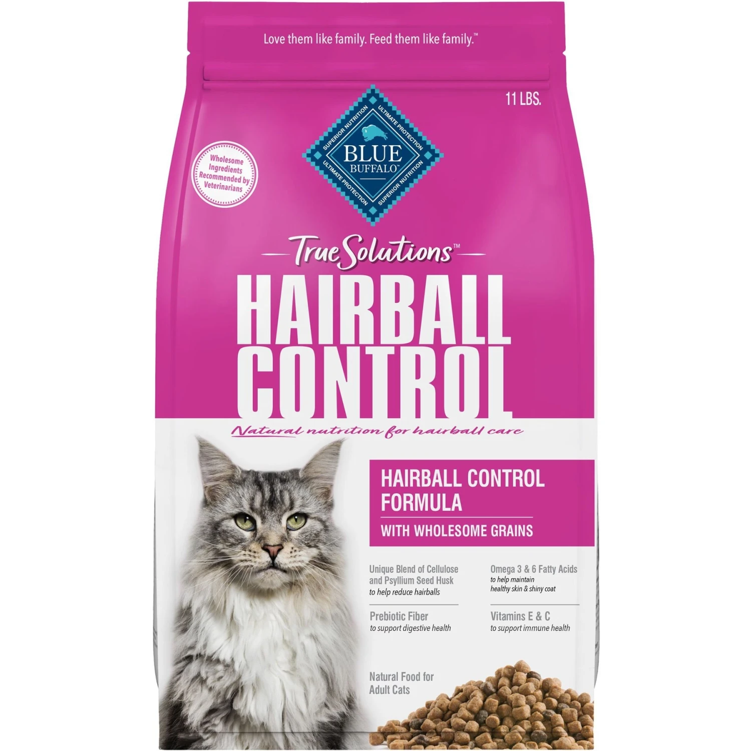 Blue Buffalo True Solutions Hairball Control Chicken Adult Dry Cat Food 1 Blue Buffalo True Solutions Hairball Control Chicken Adult Dry Cat Food