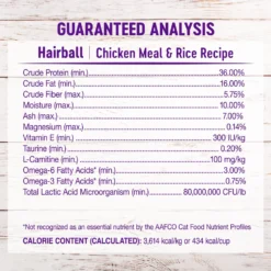 Wellness Natural Hairball Control Chicken Meal & Rice Recipe Dry Cat Food -Wellness Sales 265114 PT7. AC SS1800 V1636519647