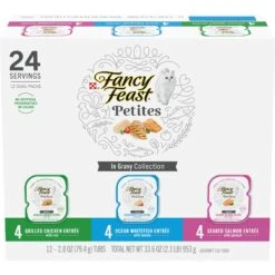Fancy Feast Petites Gourmet Gravy Collection Variety Pack Wet Cat Food