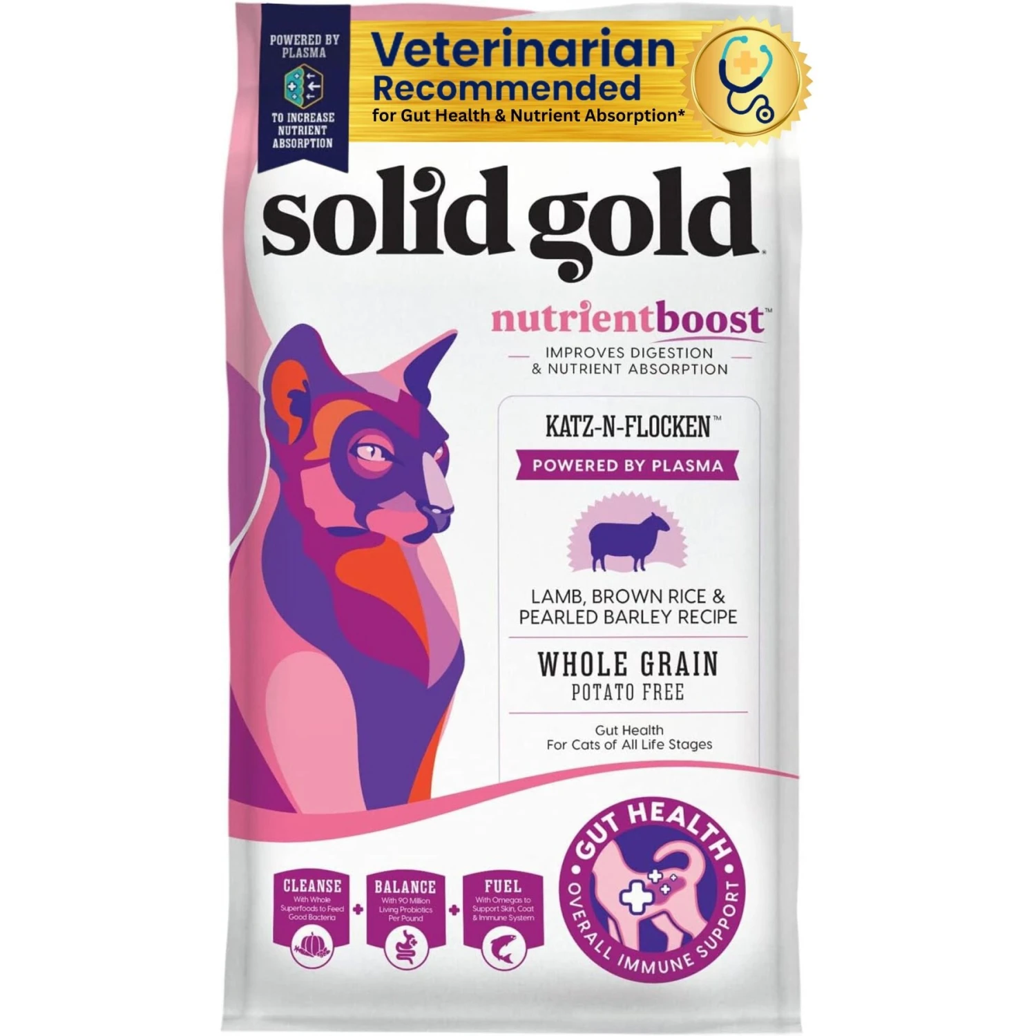 Solid Gold NutrientBoost Katz-N-Flocken Lamb, Brown Rice & Pearled Barley Recipe Dry Cat Food 1 Solid Gold NutrientBoost Katz-N-Flocken Lamb, Brown Rice & Pearled Barley Recipe Dry Cat Food