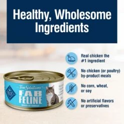 Blue Buffalo True Solutions Fab Feline Indoor Formula Chicken Wet Cat Food, 3-oz Can, Case Of 24 12 Blue Buffalo True Solutions Fab Feline Indoor Formula Chicken Wet Cat Food, 3-oz Can, Case Of 24 -Wellness Sales 272835 PT5. AC SS1800 V1628183788