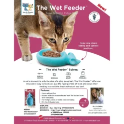 Doc & Phoebe's Cat Co. The Wet Feeder Cat Slow Feeder, Blue -Wellness Sales 279343 PT7. AC SS1800 V1617400635