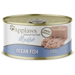 Applaws Mousse Ocean Fish Grain-Free Wet Cat Food, 2.47-oz Can, Case Of 24