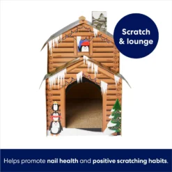 Frisco Holiday Log Cabin Cardboard Cat House -Wellness Sales 287287 PT2. AC SS1800 V1695047241