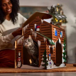 Frisco Holiday Log Cabin Cardboard Cat House -Wellness Sales 287287 PT3. AC SS1800 V1695043546