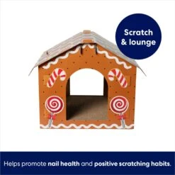 Frisco Holiday Gingerbread House Cardboard Cat House Cat Toy -Wellness Sales 287289 PT2. AC SS1800 V1695044346