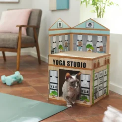 Frisco Yoga Studio Cardboard Cat House, 2-Story -Wellness Sales 288965 PT3. AC SS1800 V1638292325