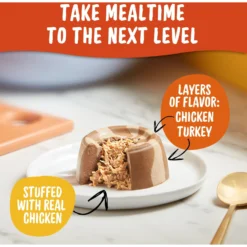 Meow Mix Tasty Layers Chicken & Turkey Recipe Stuffed With Real Chicken Swirled Paté Cat Food, 2.75-oz Can, Case Of 12 -Wellness Sales 292098 PT3. AC SS1800 V1670620172