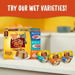 Meow Mix Tasty Layers Chicken & Turkey Recipe Stuffed With Real Chicken Swirled Paté Cat Food, 2.75-oz Can, Case Of 12 -Wellness Sales 292098 PT6. AC SS1800 V1670621660