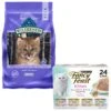 Blue Buffalo Wilderness High Protein Natural Grain-Free Chicken Kitten Dry Cat Food & Fancy Feast Tender Feast Variety Pack Canned Kitten Food