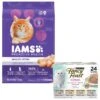Iams ProActive Health Kitten Dry Cat Food & Fancy Feast Tender Feast Variety Pack Canned Kitten Food
