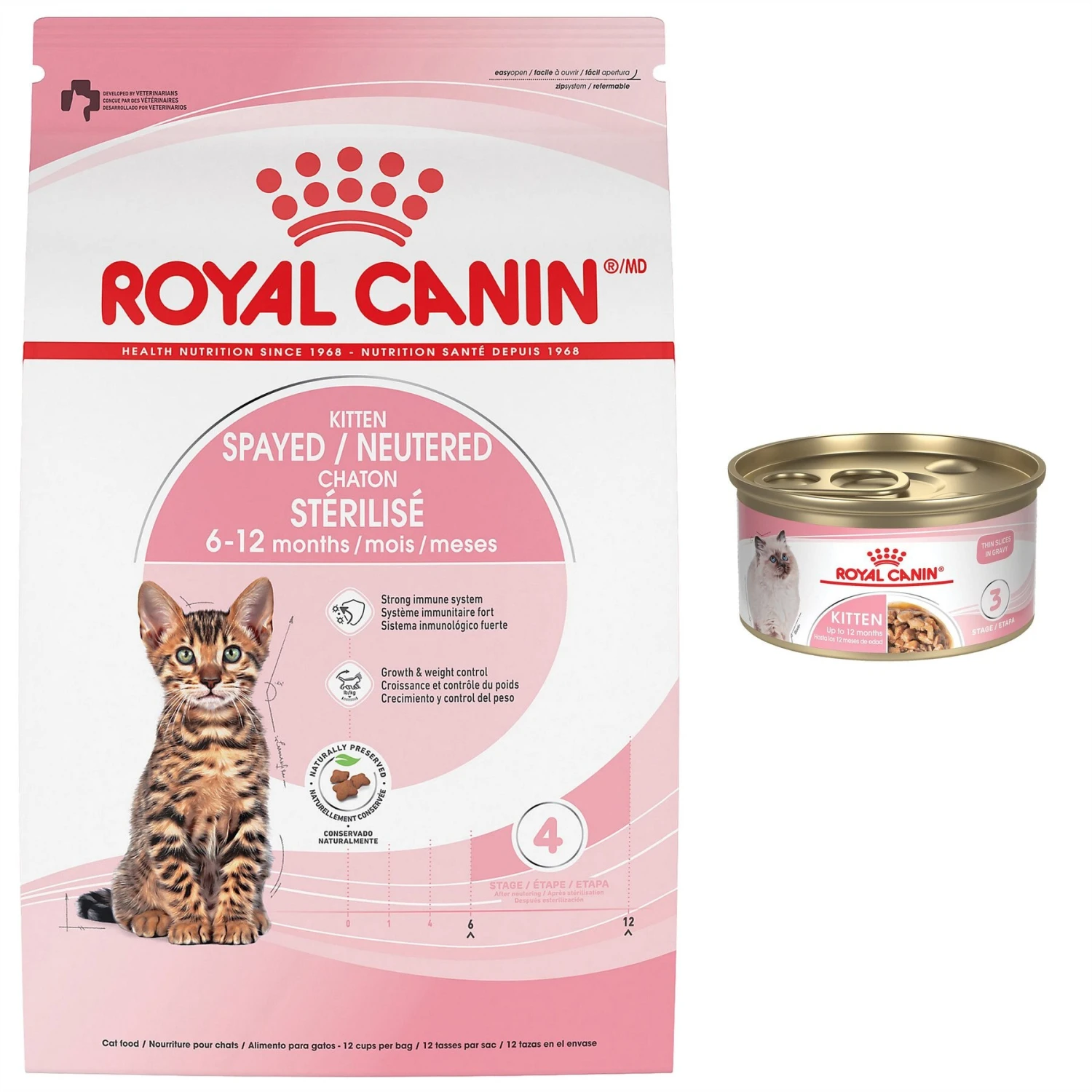 Royal Canin Feline Health Nutrition Kitten Spayed/Neutered Dry Cat Food & Royal Canin Feline Health Nutrition Thin Slices In Gravy Wet Kitten Food 1 Royal Canin Feline Health Nutrition Kitten Spayed/Neutered Dry Cat Food & Royal Canin Feline Health Nutrition Thin Slices In Gravy Wet Kitten Food