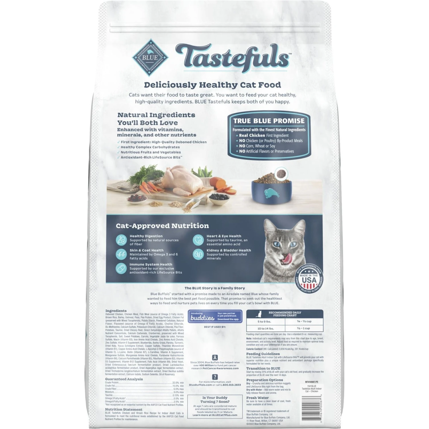 Blue Buffalo Tastefuls Chicken Indoor Natural Adult Dry Cat Food & Blue Buffalo Bursts With Savory Seafood Cat Treats 7 Blue Buffalo Tastefuls Chicken Indoor Natural Adult Dry Cat Food & Blue Buffalo Bursts With Savory Seafood Cat Treats - Image 7
