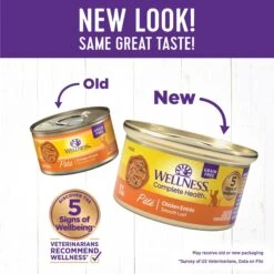 Wellness Complete Health Pate Chicken Entree Grain-Free Natural Canned Cat Food & Wellness Complete Health Grain-Free Indoor Healthy Weight Chicken Recipe Natural Dry Cat Food -Wellness Sales 297650 PT6. AC SS1800 V1621987736