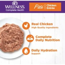 Wellness Complete Health Pate Chicken Entree Grain-Free Natural Canned Cat Food & Wellness Complete Health Grain-Free Indoor Healthy Weight Chicken Recipe Natural Dry Cat Food -Wellness Sales 297650 PT7. AC SS1800 V1621984960